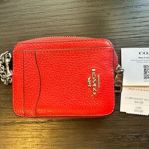 Coach Red Leather Wallet